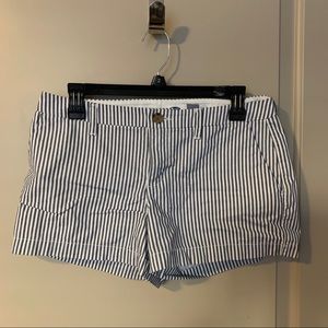 Old Navy Blue and White Pinstripe Chino Short